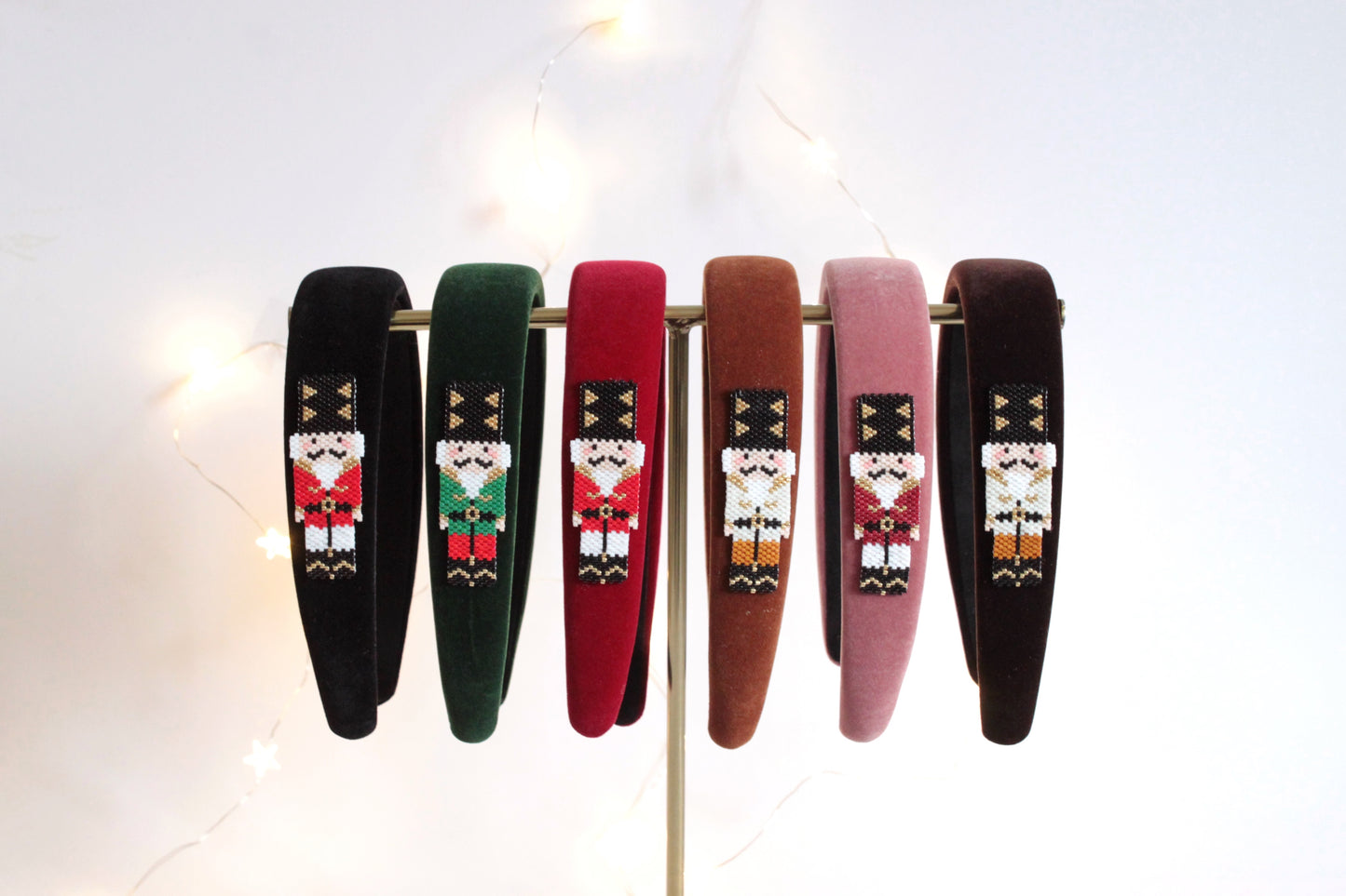 Cerchietti Velluto Cristalli di Neve