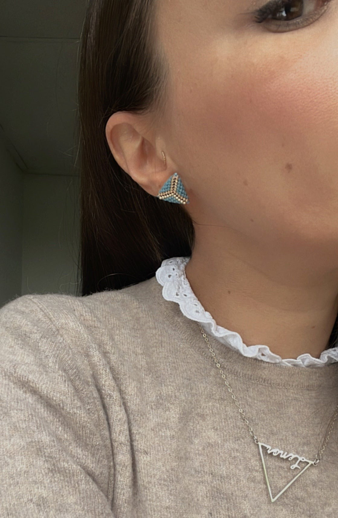 Orecchini Origami Crema