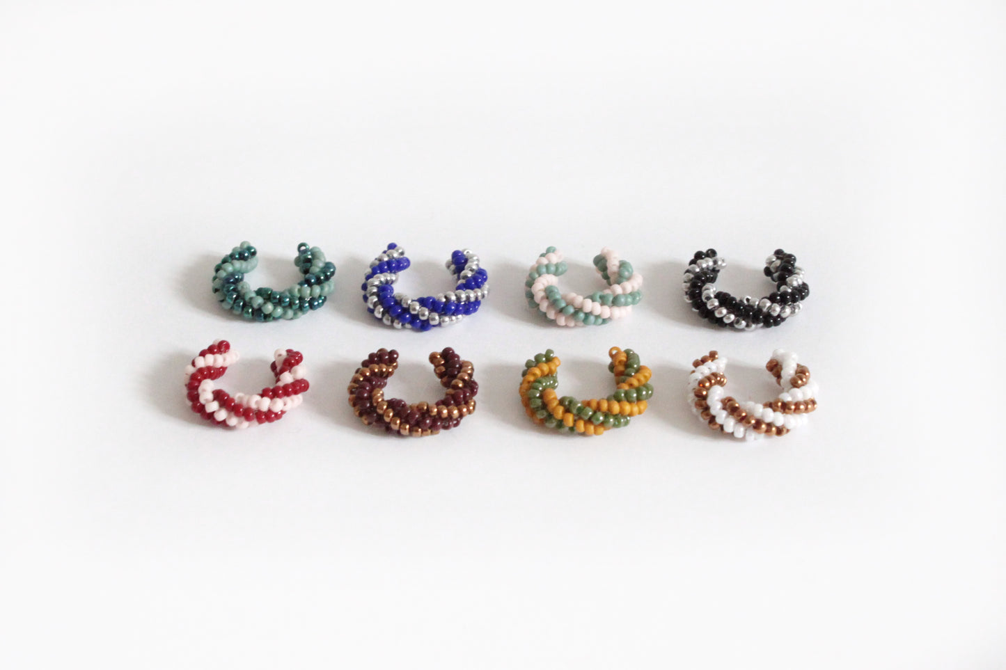 Ear Cuff perline *righe autunno/inverno