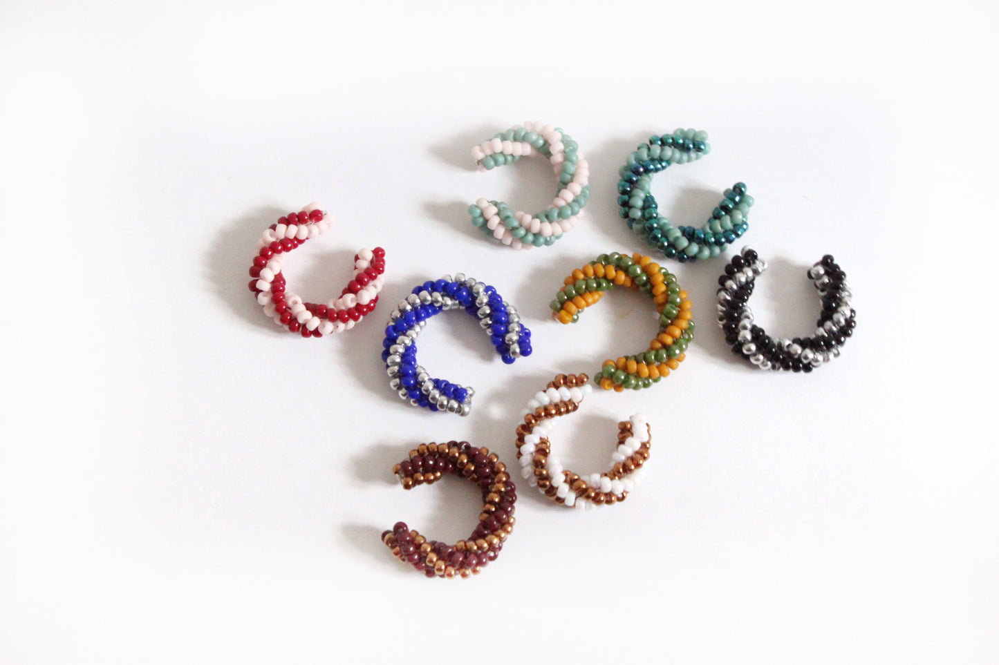 Ear Cuff perline *righe autunno/inverno