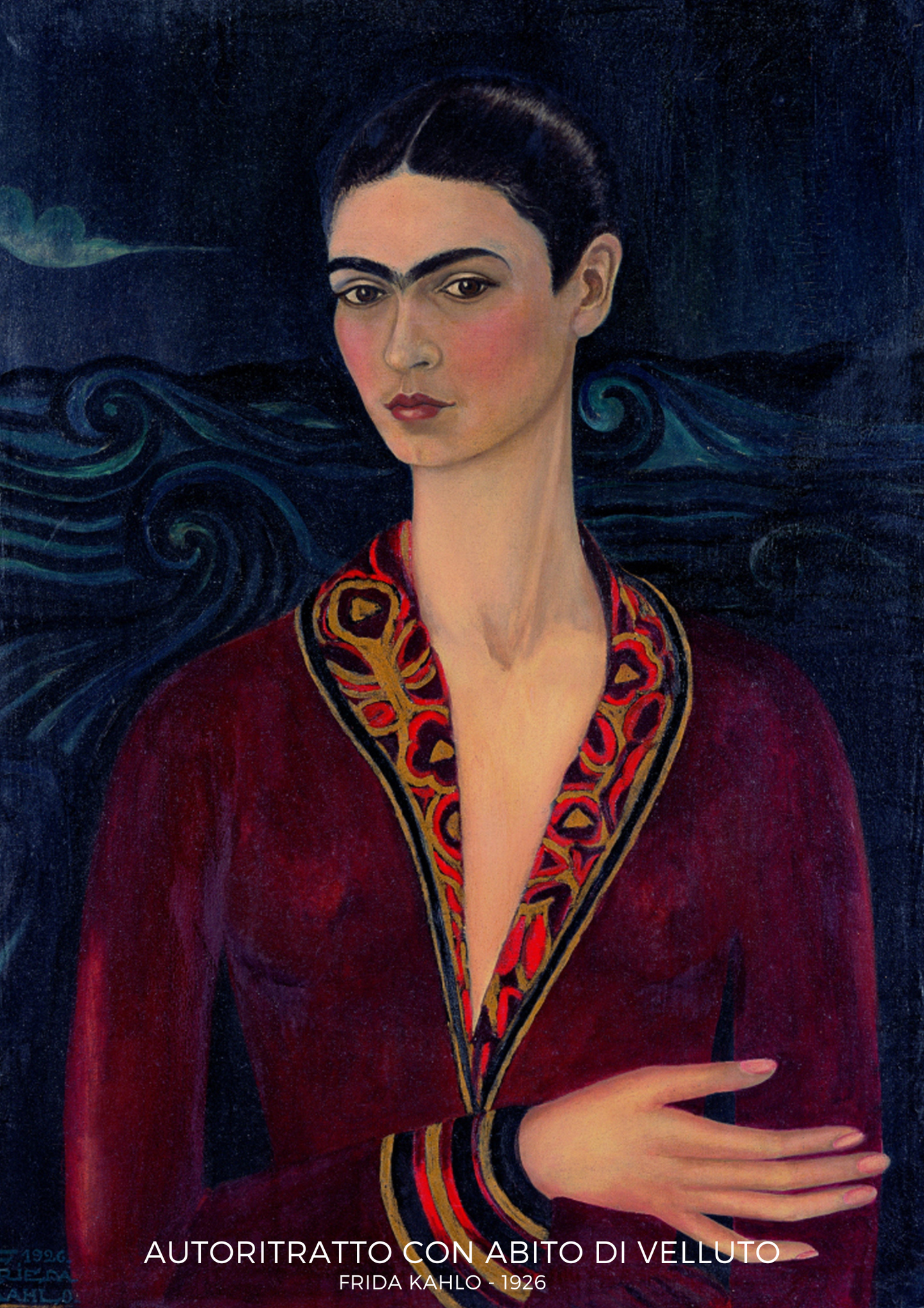 Collana Lenorarte Frida Kahlo "Autoritratto con abito di velluto" *speciale Natale