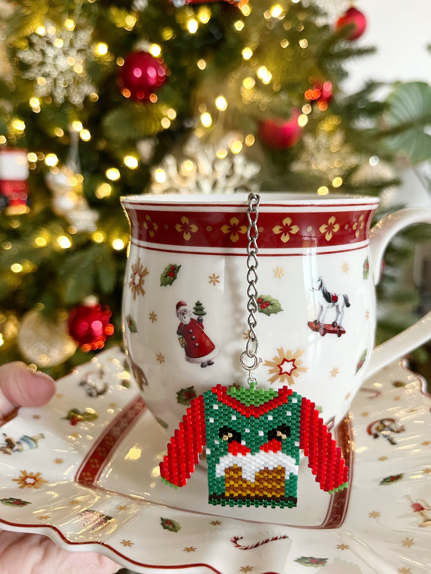 Filtro tè con maglioncino Babbo Natale