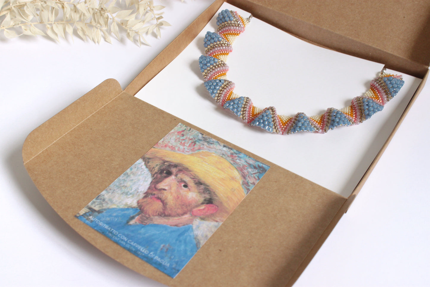Collana Lenorarte Van Gogh "Autoritratto con Cappello di Paglia"
