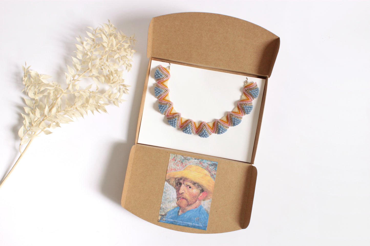 Collana Lenorarte Van Gogh "Autoritratto con Cappello di Paglia"