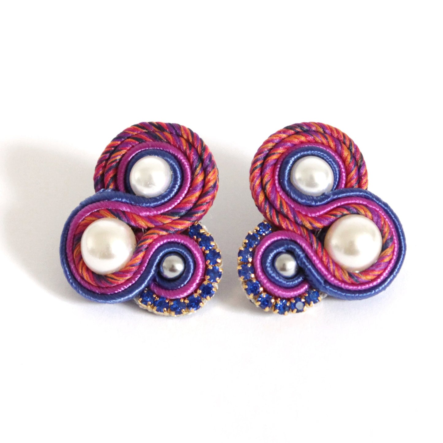 Orecchini Flamingo Mélange Arancio*Blu Elettrico*Fucsia