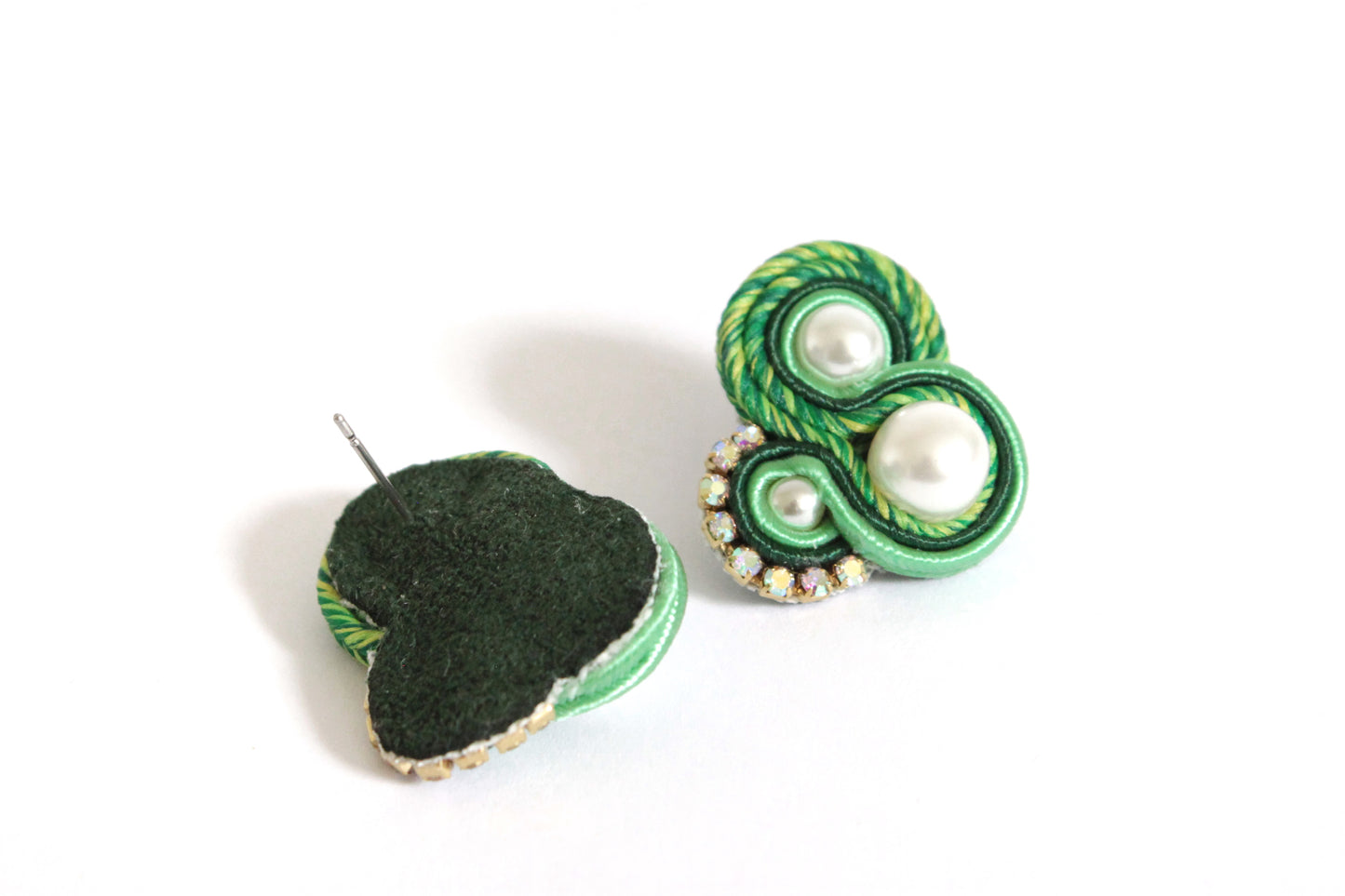 Orecchini Flamingo Mélange Verde Pera*Smeraldo*Prato