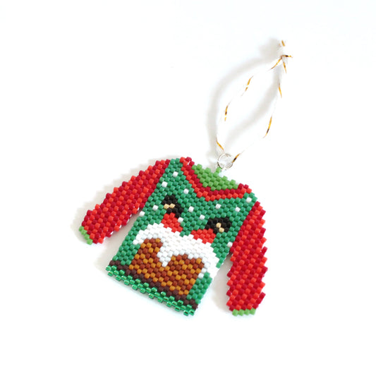 Decorazione per albero di Natale Maglioncino Babbo Natale