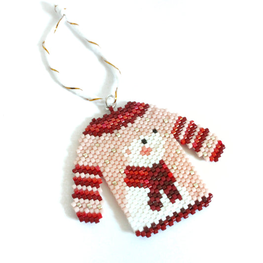 Decorazione per albero di Natale Maglioncino Orso Polare