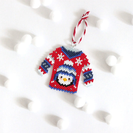 Decorazione per albero di Natale Maglioncino Pinguino *NEW 2025