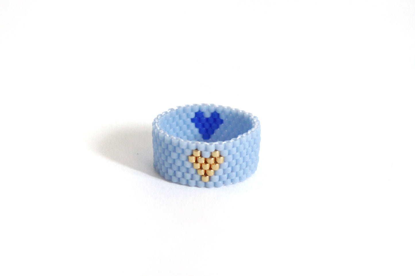 Anello fascia Cuoricini perline