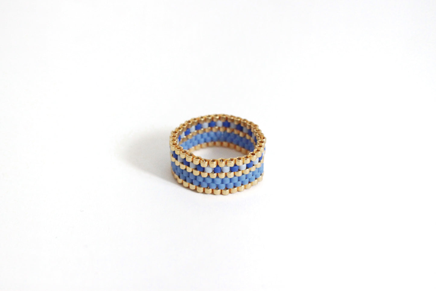 Anello Geometrico fascia perline