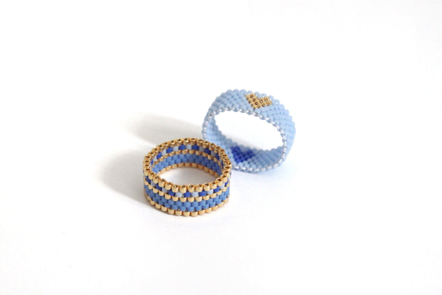 Anello Geometrico fascia perline