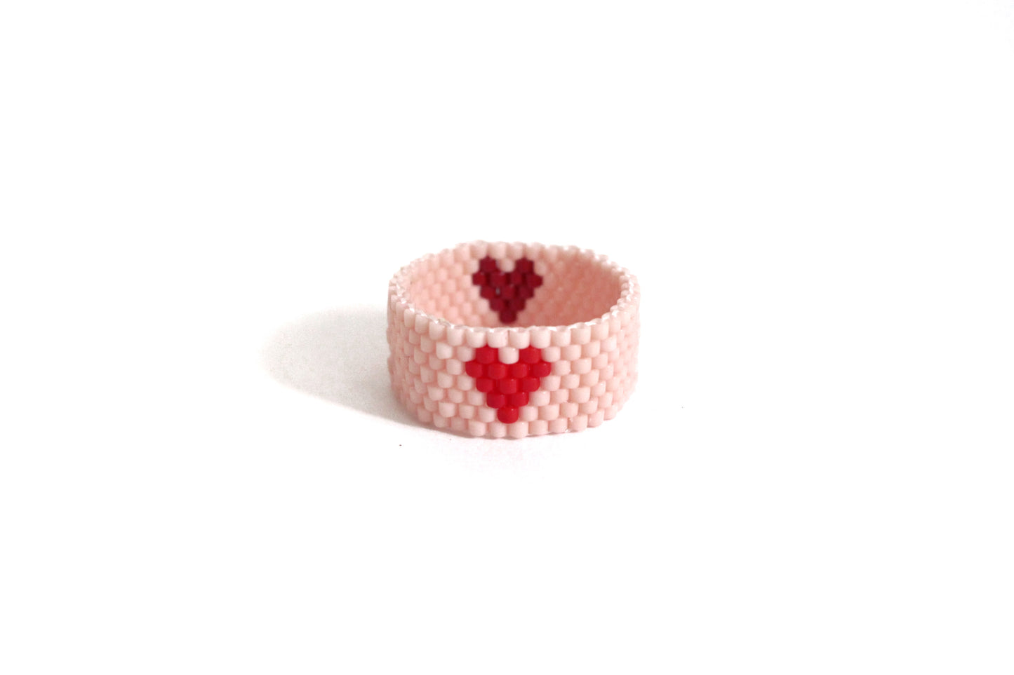 Anello fascia Cuoricini perline