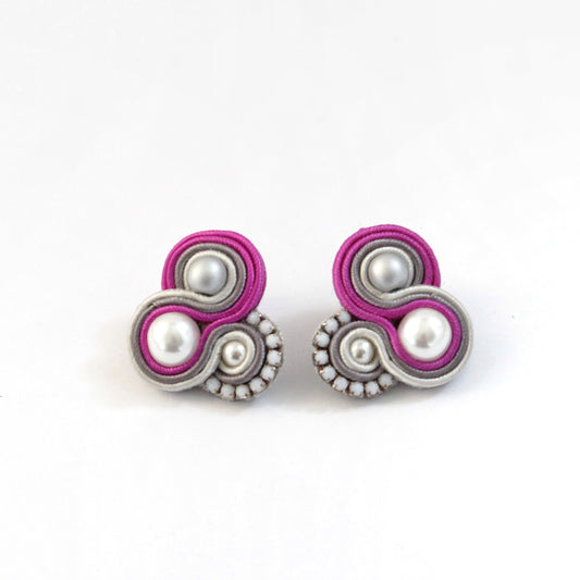 Orecchini Flamingo Ciclamino*Basalto*Perla