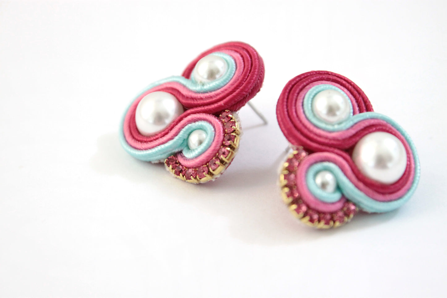Orecchini Flamingo Lampone*Fucsia*Celeste
