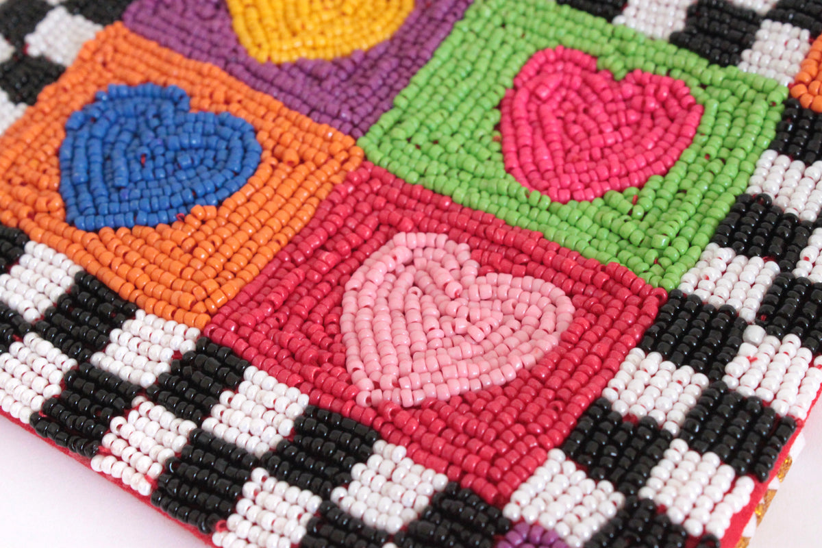 Pochette Scacchiera Cuori