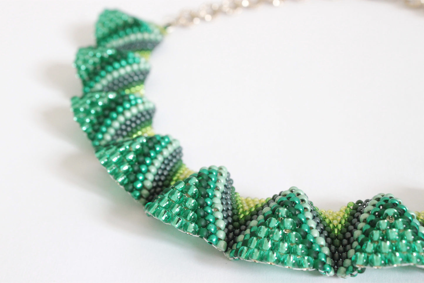 Collana Lenorarte Monet "Lo Stagno delle Ninfee, Armonia Verde"