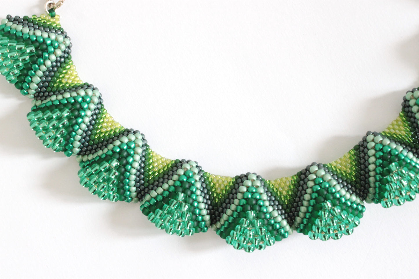 Collana Lenorarte Monet "Lo Stagno delle Ninfee, Armonia Verde"