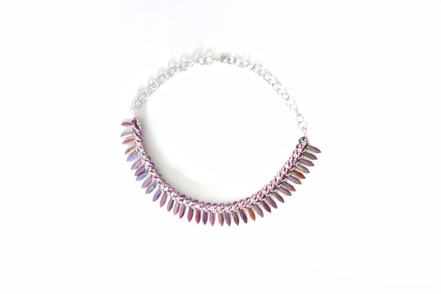 Collana Seaside Materica Fucsia