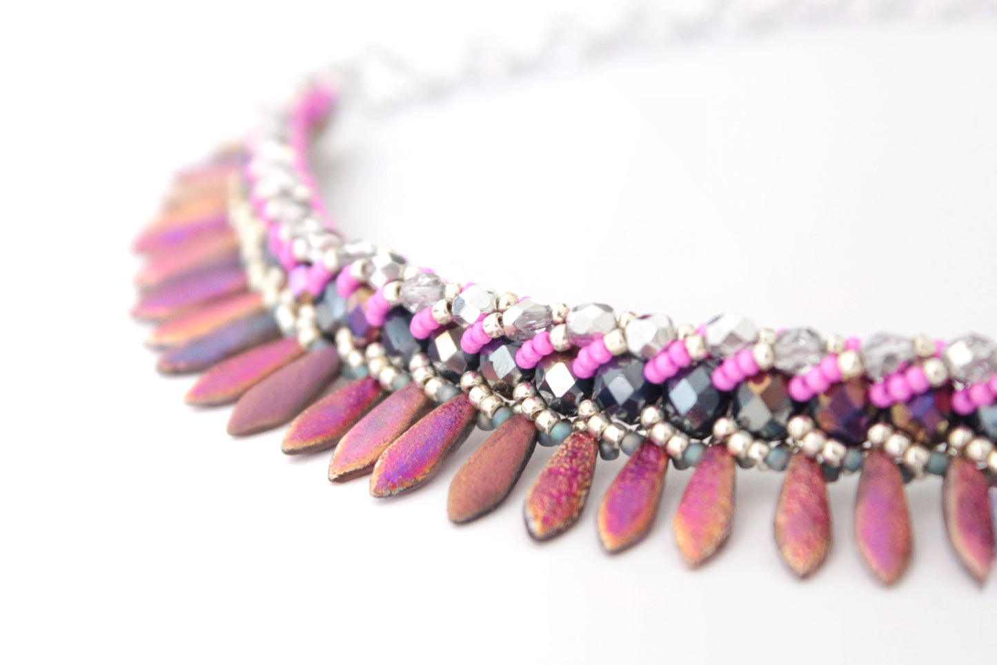 Collana Seaside Materica Fucsia