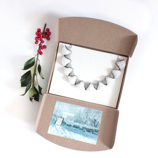 Collana Lenorarte Monet "La gazza" *speciale Natale