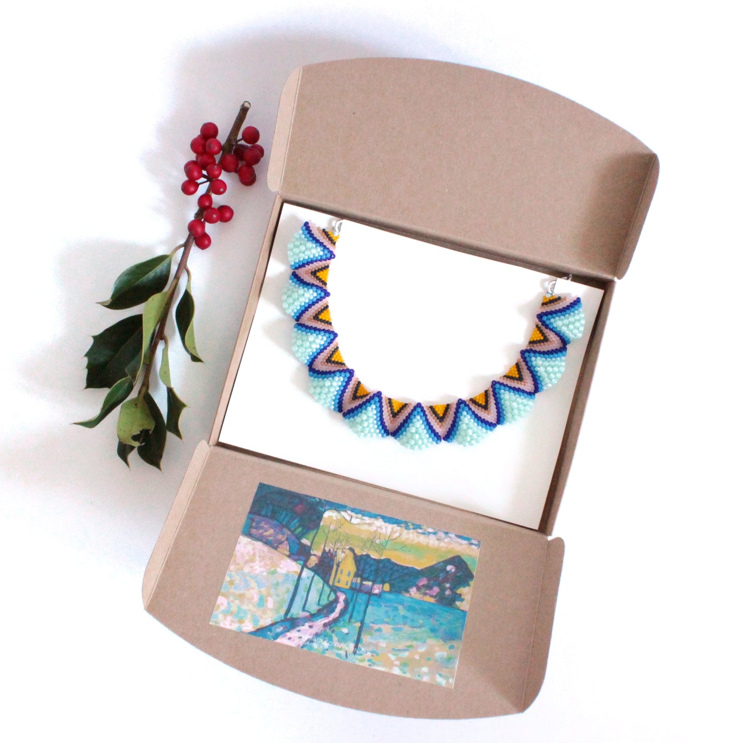 Collana Lenorarte Kandinskij "Paesaggio invernale" *speciale Natale