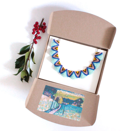 Collana Lenorarte Kandinskij "Paesaggio invernale" *speciale Natale