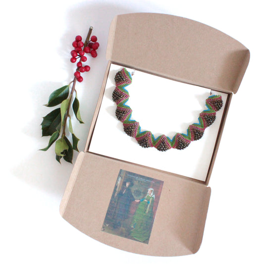 Collana Lenorarte van Eyck "Ritratto dei coniugi Arnolfini" *speciale Natale
