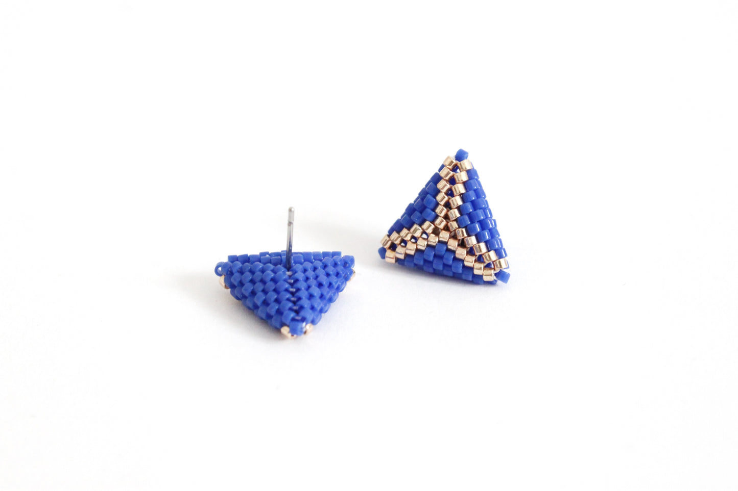 Orecchini Origami Blu Elettrico