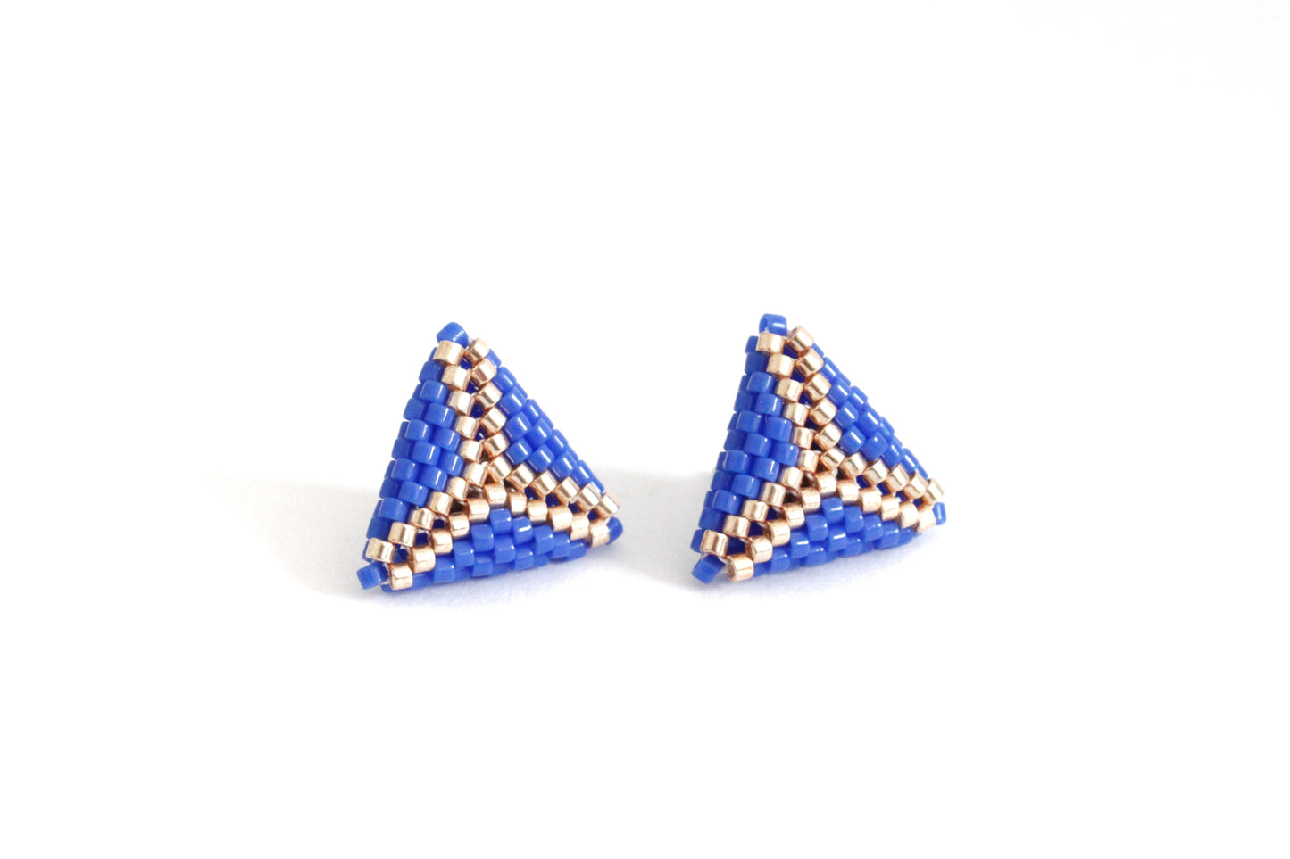 Orecchini Origami Blu Elettrico