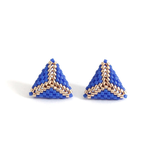 Orecchini Origami Blu Elettrico