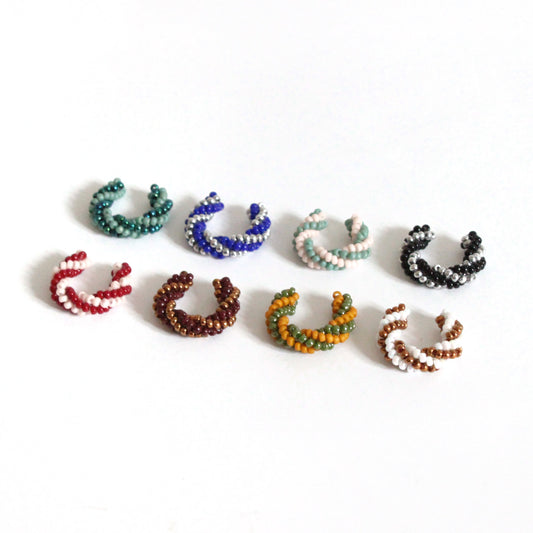 Ear Cuff perline *righe autunno/inverno